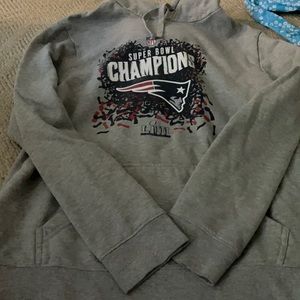 Gray Patriots Super Bowl champions hoodie